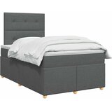  Boxspring krevet s madracem Tamnosiva 120 x 190 cm Tkanina | shoptok.hr