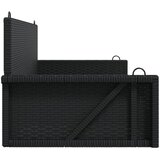  Klupa za ljuljanje crna 119 x 56 x 48 cm od poliratana | shoptok.hr