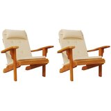  Jastuci za stolicu Adirondack 2 kom bež od tkanine Oxford | shoptok.hr