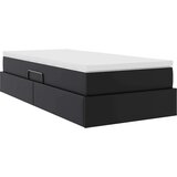 Krevet s madracem i skladištem Crna 90 x 190 cm Lažna koža | shoptok.hr