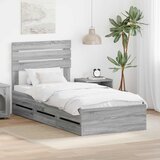  Krevetna konstrukcija Siva Sonoma 90 x 200 cm Inženjersko Drvo | shoptok.hr