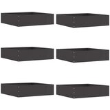 vidaXL Robovi trave 6 pcs Črna 50 x 50 x 13 cm Jeklo, (5000110980) | Shoptok.si