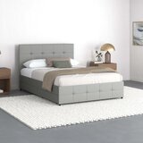 Støraa Siva oblazinjena zakonska postelja s prostorom za shranjevanje 140x200 cm Rose – | Shoptok.si