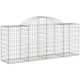  Lučne gabionske košare 5 kom 200x50x80/100 cm pocinčano željezo | shoptok.hr