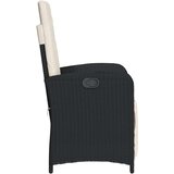  3-dijelni bistro set s jastucima crni od poliratana | shoptok.hr