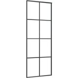 vidaXL Drsna vrata z opremo 76x205 cm ESG steklo in aluminij | Shoptok.si