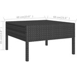  8-dijelna vrtna garnitura od poliratana s jastucima crna | shoptok.hr