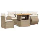 vidaXL 6-dijelni set vrtnih sofa s jastucima bež od poliratana | shoptok.hr