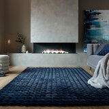 Flair Rugs Temno modro sintetično krzno 80x150 cm Waffle Faux Fur – | Shoptok.si