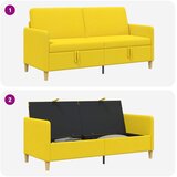 SOFA s pohranom Svijetlo žuta 172 x 78 x 87 cm Poliester | shoptok.hr