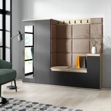 PKMebel Komplet za hodnik Emi 27 - artisan hrast/črn | Shoptok.si