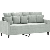 vidaXL 3-dijelni set sofa s jastucima svjetlosivi baršunasti | shoptok.hr