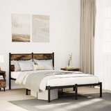 vidaXL Metalni okvir kreveta bez madraca boja hrasta 120x190 cm Cijene