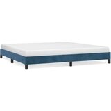 The Living Store Posteljni okvir temno moder 200x200 cm žamet - Posteljni Okvir, (21489030) | Shoptok.si