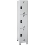 eurokraft pro Omara s predelki z zaklepanjem, višina predelka 558 mm, VxŠxG 1800 x 400 x 500 mm, 3 predelki, cela svetlo siva | Shoptok.si
