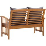  Klupa s jastucima 119 cm od masivnog bagremovog drva | shoptok.hr