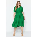 Trendyol Curve Plus Size Dress - Green - A-line Cijene