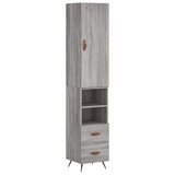 Maison Chic Visoka omara - Komoda - Predalnik siva sonoma 34,5x34x180 cm inženirski les, (21720584) Cene