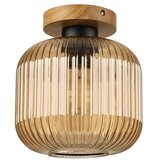 PLAFONSKA svetiljka MILOU WOOD 1xE27/15W/230V hrast/zadimljeno bež, prečnik 20 cm | Eponuda.com
