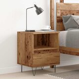  Noćni ormarić boja staro drvo 40x35x50 cm konstruiranog drva | shoptok.hr