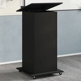  Govornica s kotačima i ladicom crna 55 x 55 x 107 cm drvena | shoptok.hr