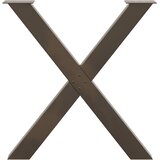  Noge za blagovaonski stol u obliku slova X, 3 kom, prirodni čelik, 80 x (72-73) cm, čelik | shoptok.hr