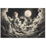  Slika - Moon and Stars Singing Among the Great Clouds 60x40 Slike