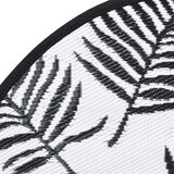 Vanjski tepih bijelo-crni Ø 120 cm PP | shoptok.hr