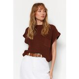 Trendyol Brown Pocket Detailed Knitwear Sweater | Shoptok.si