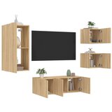 vidaXL Komplet TV omaric LED 5-delni sonoma hrast inženirski les Cene