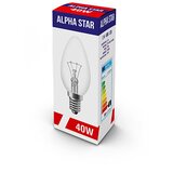 Alpha Star bistra sijalica sa užarenim vlaknom E14 40W, C35, cl | ePonuda.com