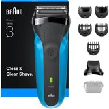 Braun brijac Serija 3 310BT s nastavkom za trimovanje brade za mokru ili suhu upotrebu, plava. | shoptok.hr
