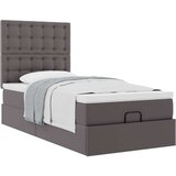 vidaXL Otomanski okvir kreveta s madracem sivi 90x190cm umjetna koža | shoptok.hr