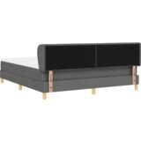 vidaXL Krevet sa podlogom i madracem u tamnosivoj boji, 180x200 cm Tekstil | shoptok.hr