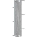 vidaXL Kutna zidna polica boja hrasta 36,5x36,5x140 cm drvena | shoptok.hr