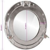  Zidno ogledalo Ø 38 cm od aluminija i stakla | shoptok.hr