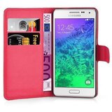Cadorabo Samsung Galaxy ALPHA v rdeče sladkorno jabolko - Zaščitni ovitek z magnetnim zapiranjem, stoječo funkcijo in režo za kartice, (20557321) | Shoptok.si