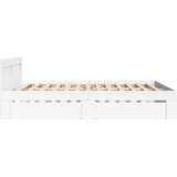  Okvir kreveta s uzglavljem bijeli 120x190 cm konstruirano drvo | shoptok.hr