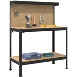  Radna klupa Crna 114 x 54 x 145 cm Projektirano drvo i metal | shoptok.hr