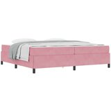  Okvir za krevet Roza i bijela 200 x 200 cm Baršun | shoptok.hr