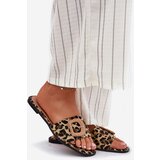 Boto Flat Women's Slippers With Decorative Buckle Leopard Clariola | ePonuda.com