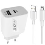 Konfulon C89Q brzi kućni punjač 30W Pd+USB +USB Type C