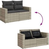 vidaXL 7-dijelni set vrtnih sofa svjetlosivi od poliratana | shoptok.hr