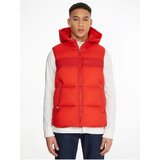 Tommy Hilfiger Red Men's Quilted Vest with Hood - Men | Shoptok.si