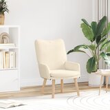vidaXL Sproščujoči stol Krem velur | Shoptok.si