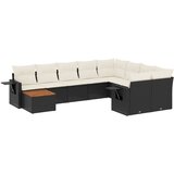  10-dijelni set vrtnih sofa s jastucima crni od poliratana | shoptok.hr