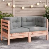 vidaXL Kutna vrtna sofa s jastucima od masivnog drva duglazije | shoptok.hr