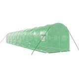  Rastlinjak z jeklenim ogrodjem zelen 28 m² 14x2x2 m | Shoptok.si