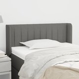  Uzglavlje s ušima tamnosivo 103x16x78/88 cm od tkanine | shoptok.hr