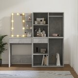  LED toaletni stolić s 2 ormarića boja betona konstruirano drvo | Eponuda.ba